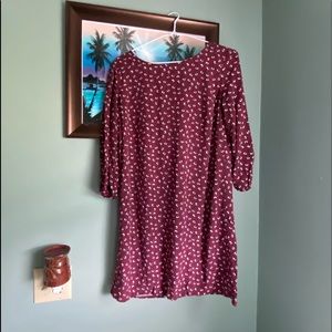 4/$15 Old Navy Burgundy Floral Dress Size S NWOT